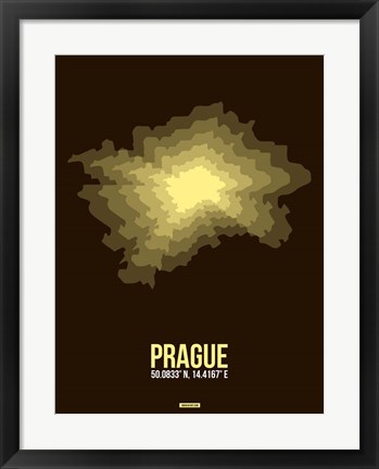 Framed Prague Radiant Map 1 Print