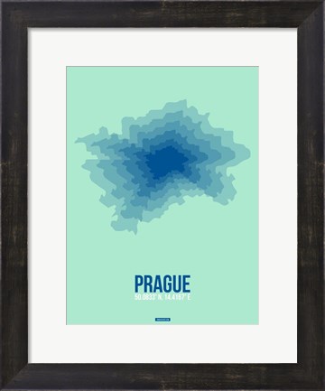 Framed Prague Radiant Map 4 Print