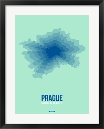 Framed Prague Radiant Map 4 Print