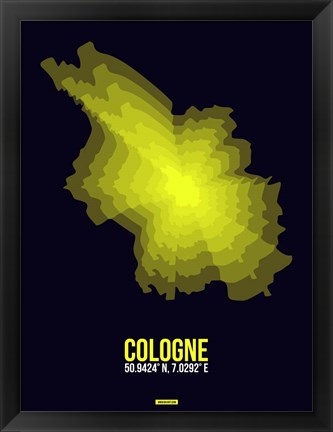 Framed Cologne Radiant Map 3 Print