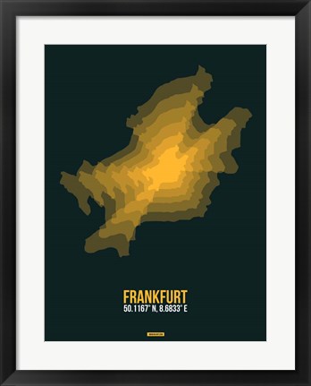 Framed Frankfurt Radiant Map 1 Print