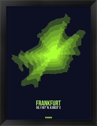 Framed Frankfurt Radiant Map 2 Print