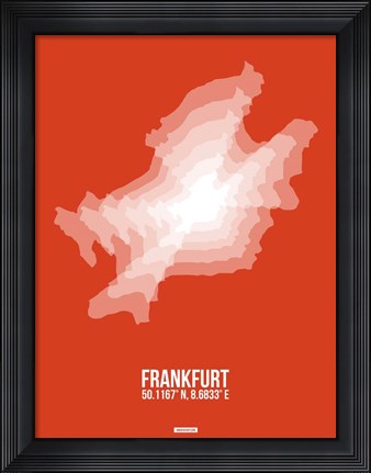 Framed Frankfurt Radiant Map 3 Print