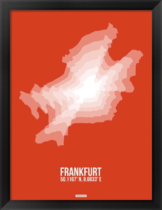 Framed Frankfurt Radiant Map 3 Print