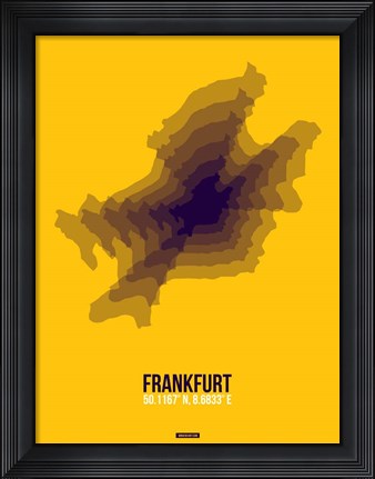 Framed Frankfurt Radiant Map 4 Print