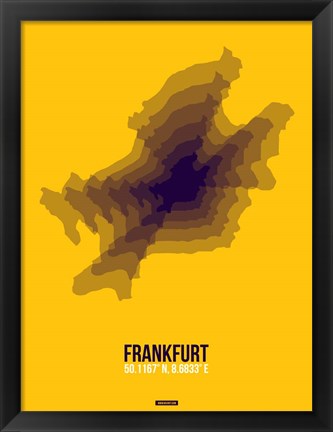 Framed Frankfurt Radiant Map 4 Print