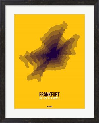 Framed Frankfurt Radiant Map 4 Print