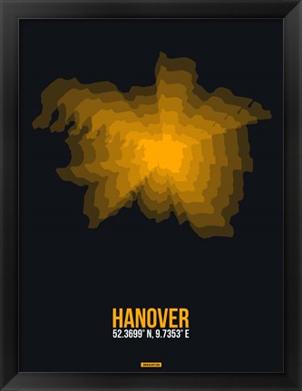 Framed Hanover Radiant Map 1 Print