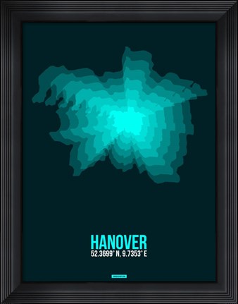 Framed Hanover Radiant Map 2 Print