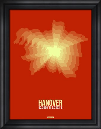 Framed Hanover Radiant Map 3 Print