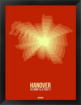 Framed Hanover Radiant Map 3 Print