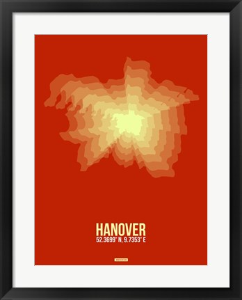 Framed Hanover Radiant Map 3 Print