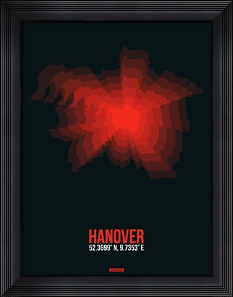 Framed Hanover Radiant Map 4 Print