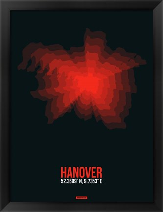 Framed Hanover Radiant Map 4 Print