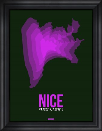 Framed Nice Radiant Map 1 Print