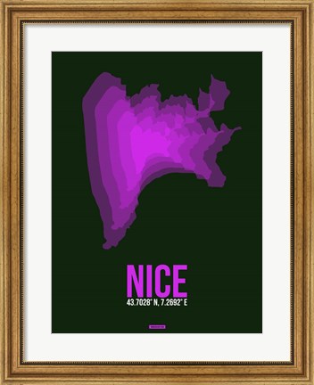 Framed Nice Radiant Map 1 Print