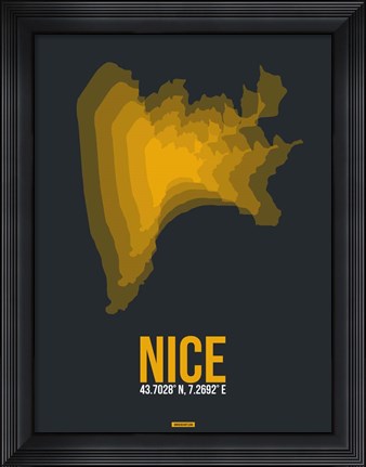 Framed Nice Radiant Map 2 Print
