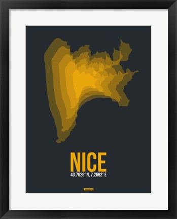 Framed Nice Radiant Map 2 Print