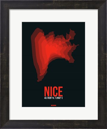 Framed Nice Radiant Map 3 Print