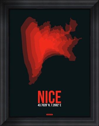 Framed Nice Radiant Map 3 Print