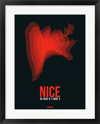 Framed Nice Radiant Map 3 Print