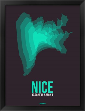 Framed Nice Radiant Map 4 Print