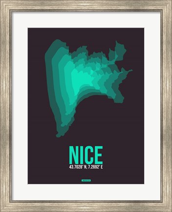 Framed Nice Radiant Map 4 Print