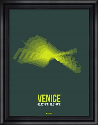 Framed Venice Radiant Map 1 Print