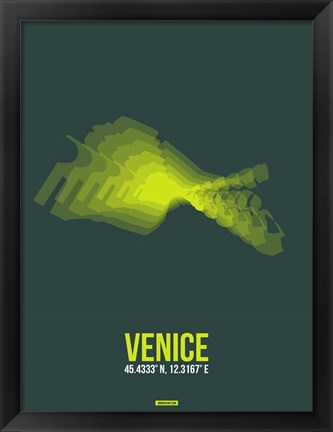 Framed Venice Radiant Map 1 Print