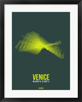 Framed Venice Radiant Map 1 Print