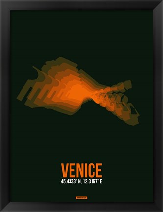 Framed Venice Radiant Map 2 Print