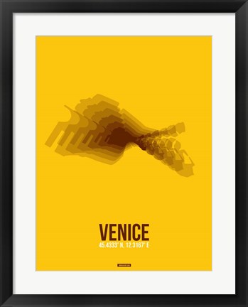 Framed Venice Radiant Map 4 Print