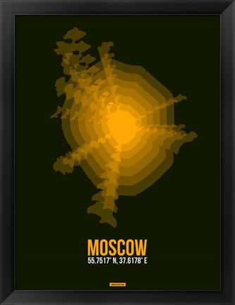 Framed Moscow Radiant Map 2 Print