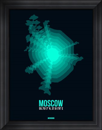 Framed Moscow Radiant Map 3 Print