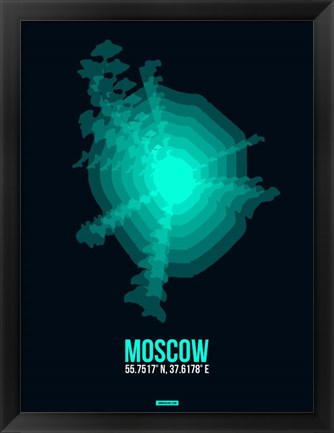 Framed Moscow Radiant Map 3 Print