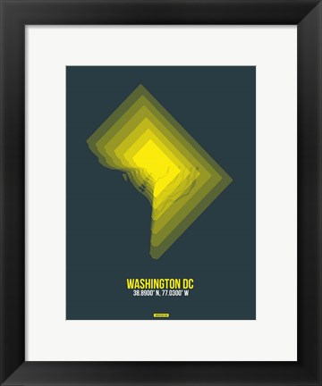Framed Washington DC Radiant Map 4 Print