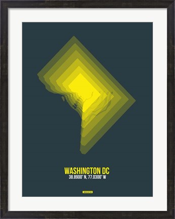 Framed Washington DC Radiant Map 4 Print