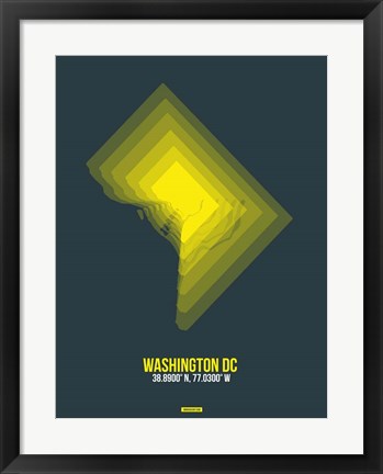 Framed Washington DC Radiant Map 4 Print