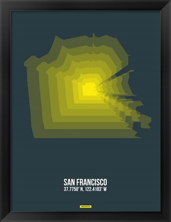 Framed San Francisco Radiant Map 1 Print