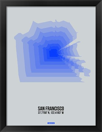 Framed San Francisco Radiant Map 3 Print