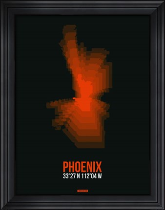 Framed Phoenix Radiant Map 1 Print
