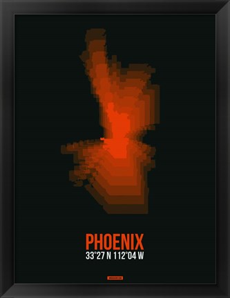 Framed Phoenix Radiant Map 1 Print