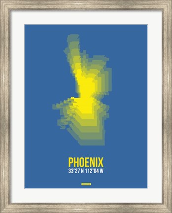 Framed Phoenix Radiant Map 2 Print