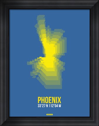 Framed Phoenix Radiant Map 2 Print