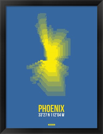 Framed Phoenix Radiant Map 2 Print