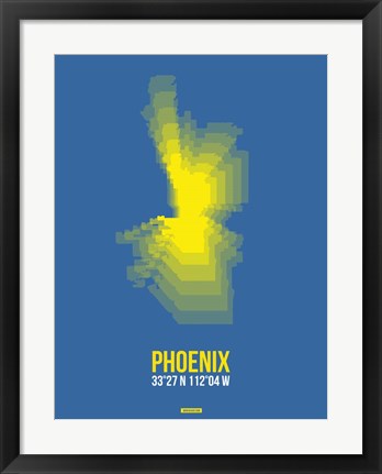 Framed Phoenix Radiant Map 2 Print
