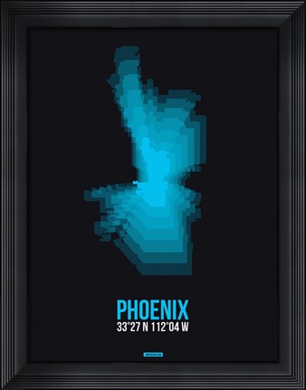 Framed Phoenix Radiant Map 3 Print