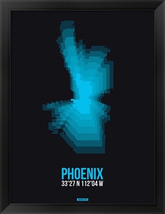 Framed Phoenix Radiant Map 3 Print