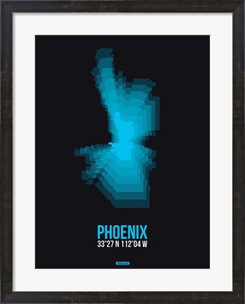 Framed Phoenix Radiant Map 3 Print
