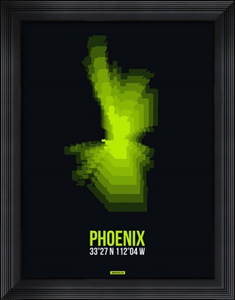 Framed Phoenix Radiant Map 5 Print